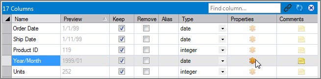 Selecting Properties for Date Selecting Properties for Date