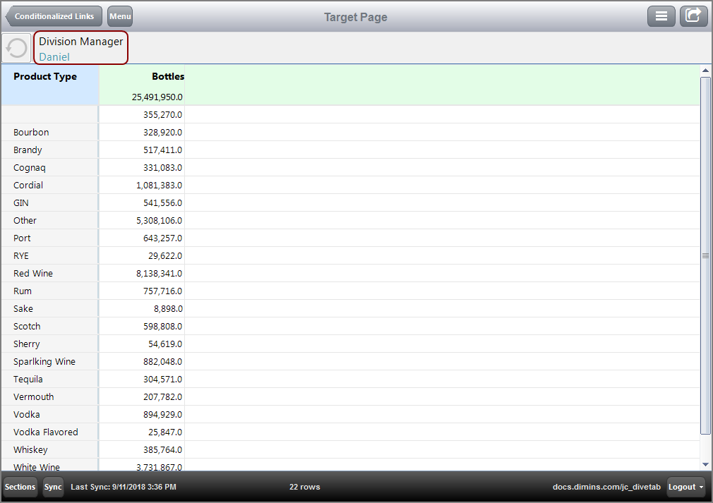The resulting page after following the link for ARROWOOD.