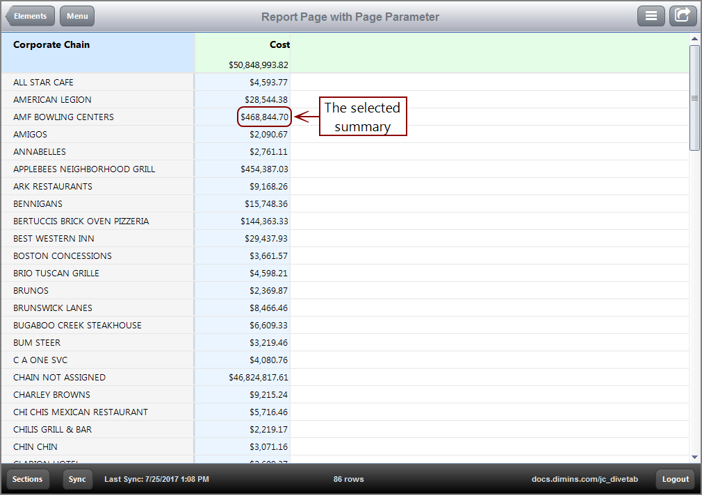 Ad Hoc page with value Wine indicated.