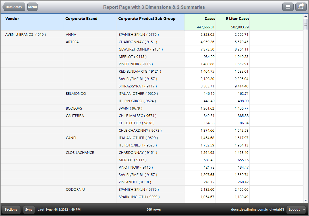 Report Page Code Samples