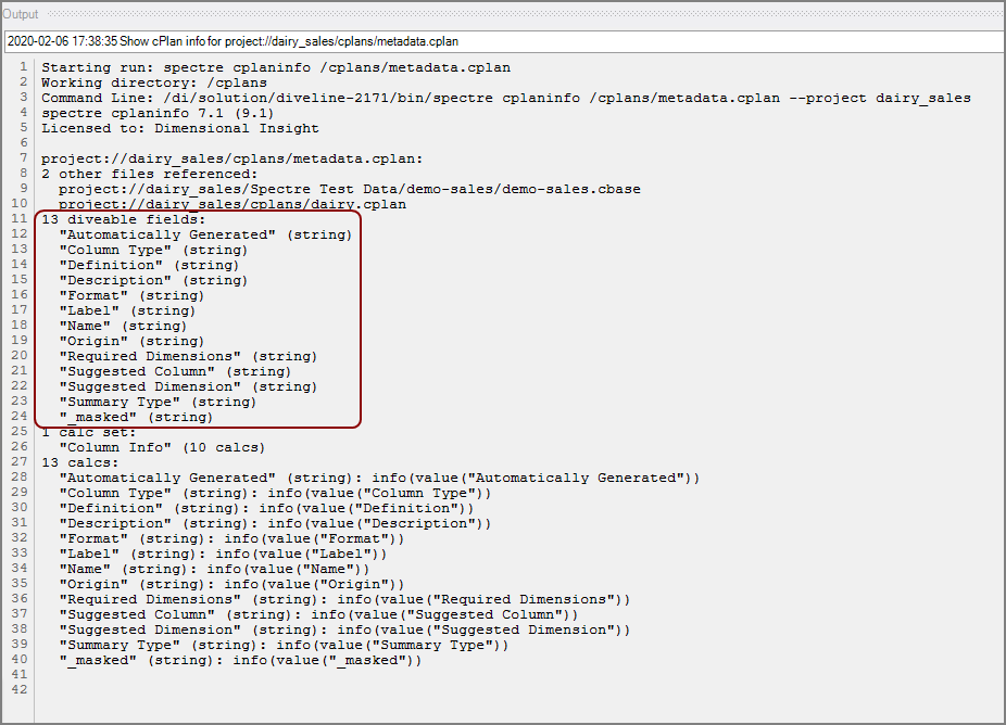 Basic cPlan for metadata