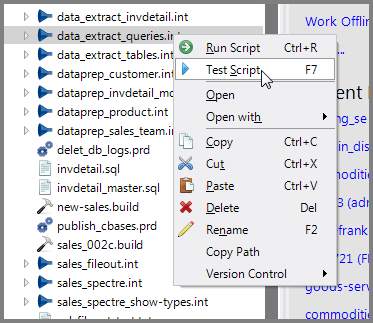 Context Menu Commands