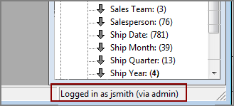 Showing Proxy Login in ProDiver Status Bar