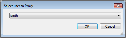 Select User to Proxy