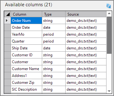 Filter Object Available Columns