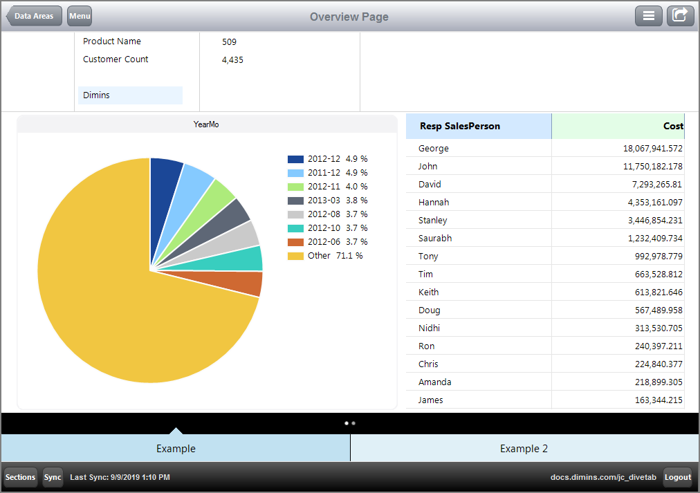 Example of an Overview Page