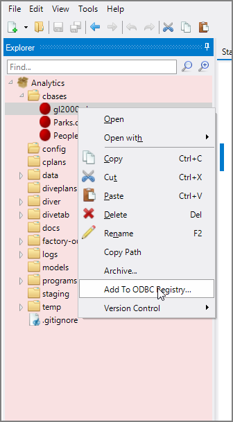 Add to ODBC Registry Context Menu Option