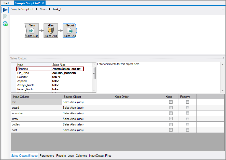 VI Script Fileout Object