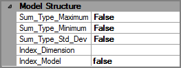 Example of model structure attributes for a VI Builder output object