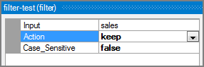 VI Filter Object Attributes pane