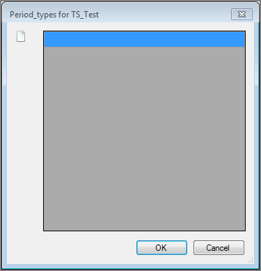 Example of an empty Period_Types dialog box