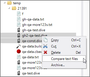 Compae Text Files from Context Menu