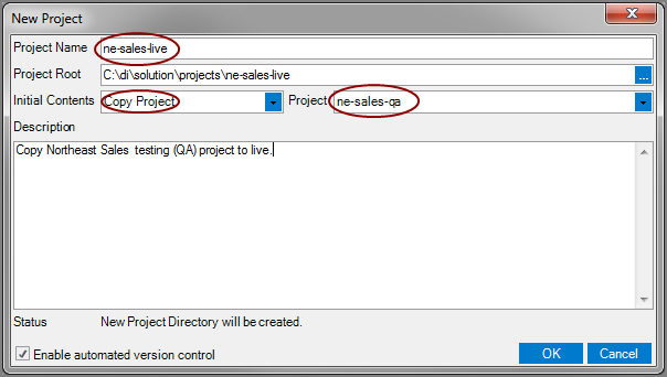 Copy Project for Moving a Project