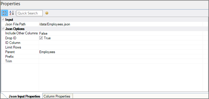 Spectre Build JSON Input