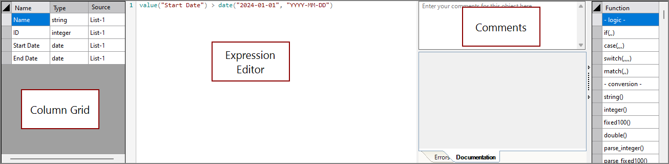 Spectre Flow Filter Expression Process Node Properties