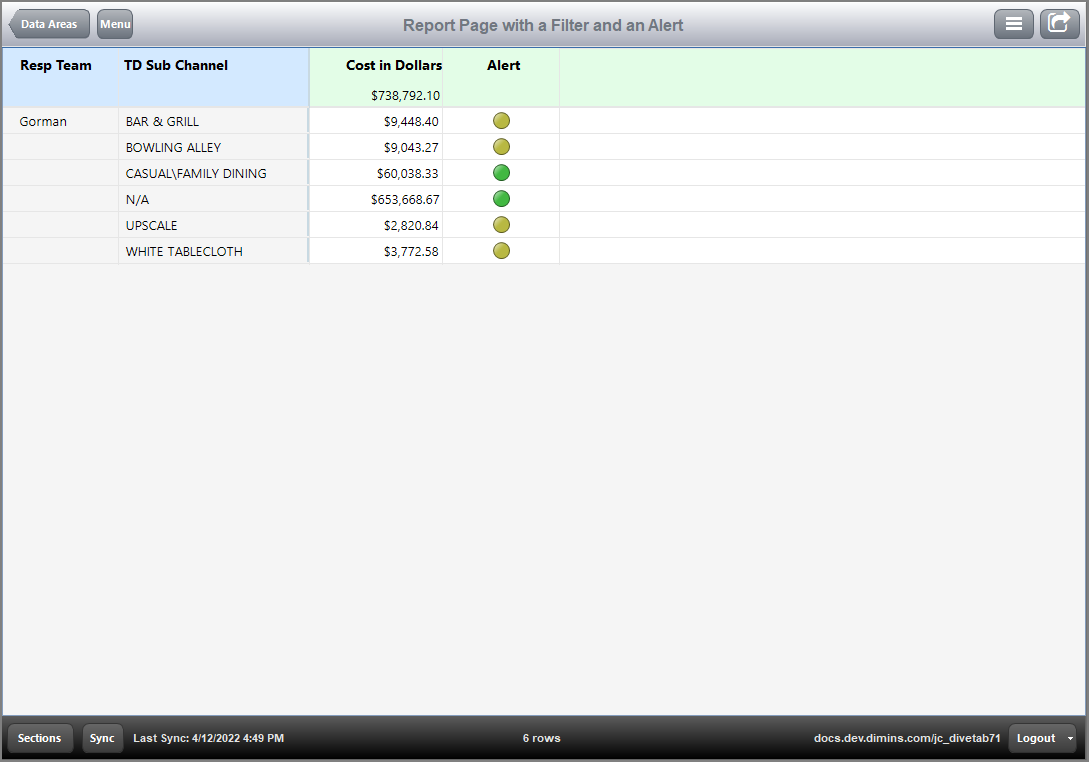 Report Page Code Samples
