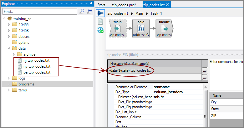 Using a Parameter in the Input File Name