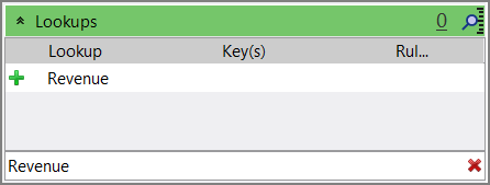 The Lookup name appears in the table.