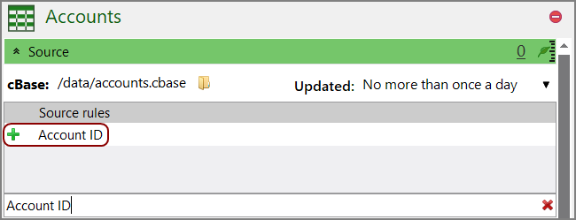 The source rule name appears in the table.