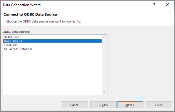 ODBC Data Sources