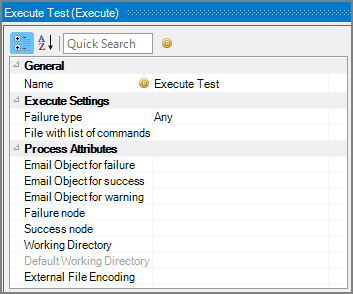 Production Execute Node Attributes