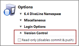 Server Settings Options for Version Control