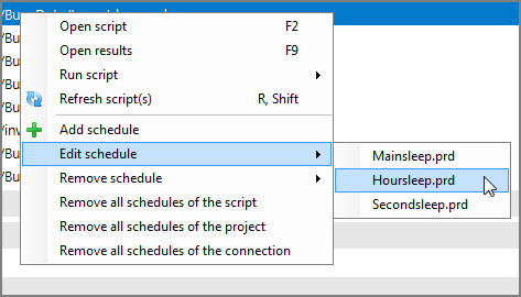 Start Page Scripts Overview Context Menus