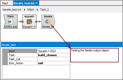 Example of Iterate output object with comments