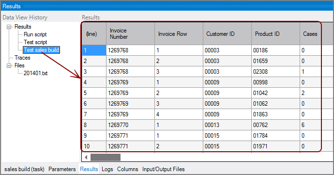 Example VI Test Results