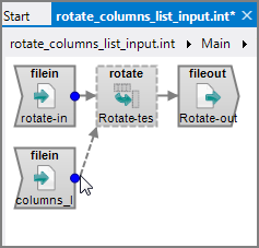Attaching a Column_List_Input to a VI Rotate object