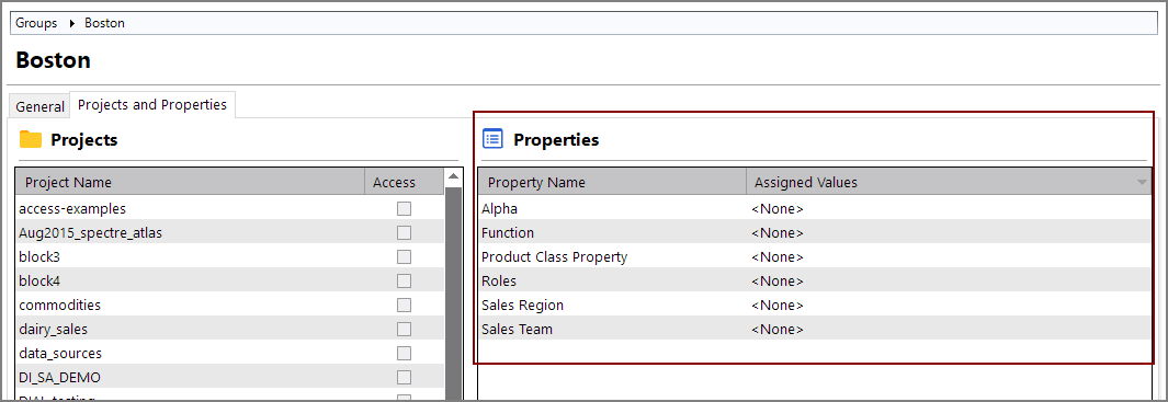 Group Property Tab