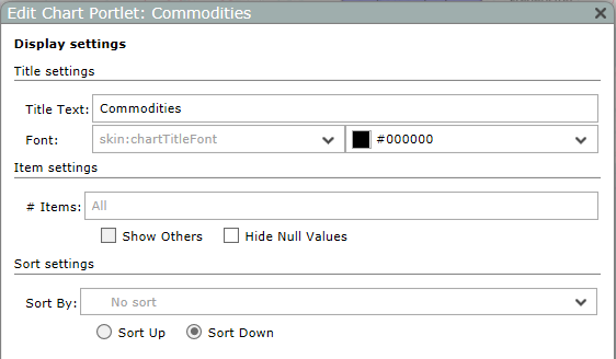 Figure 9: Example display settings