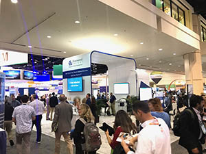 The Dimensional Insight trade show booth at HIMSS 2019