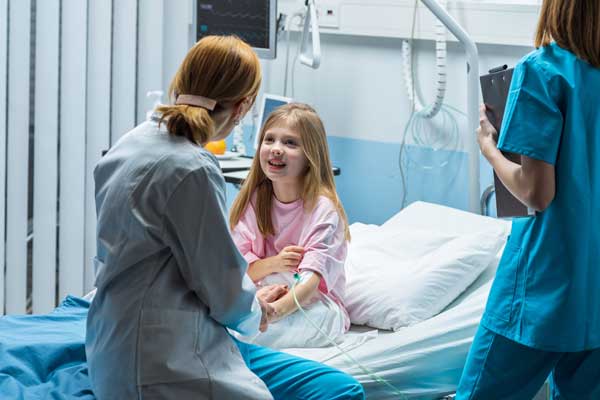 A Mother and Child in the Hospital