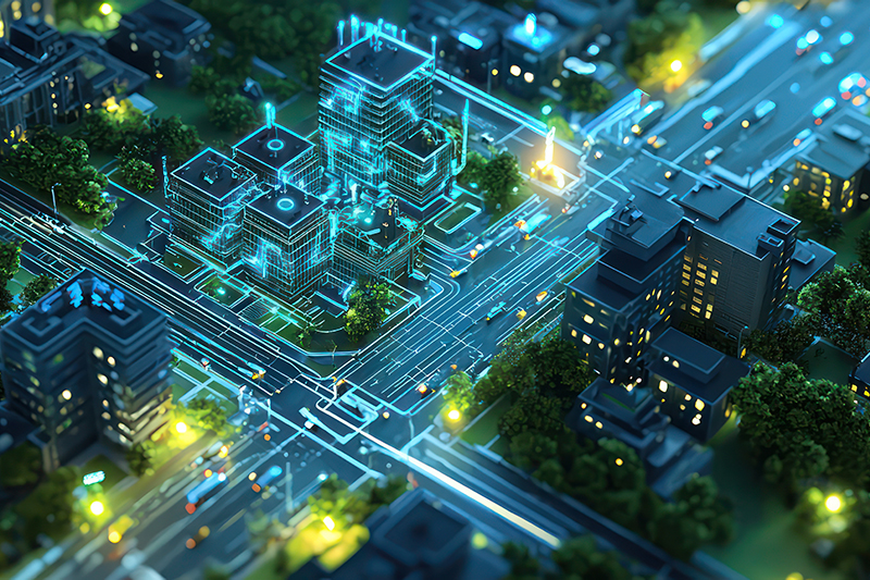 AI city management systems optimize public utilities and traffic